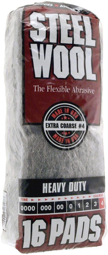 4 Homax 10660706 Rhodes American Steel Wool Pad ExtraCourse 4 16pack