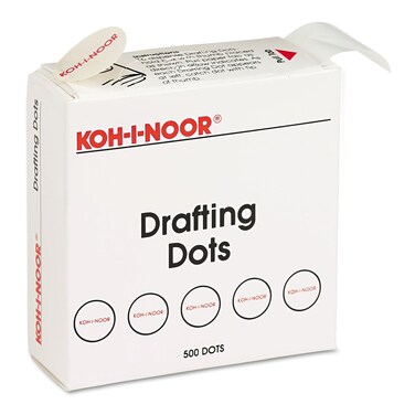 KohINoor Drafting Dots 78 Inches Diameter 500 per Box White 1 Box 25900J01