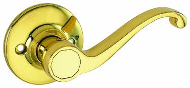 Design House 775338 Scroll Dummy Door Lever Polished Brass Single Pack