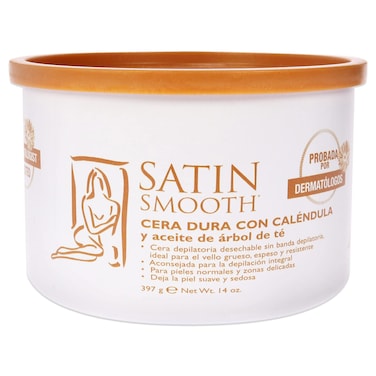 Satin Smooth Calendula Gold Hard Hair Removal Wax with Tea Tree Oil 14oz