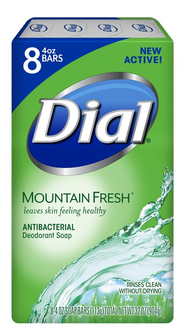 Dial Antibacterial Bar Soap Refresh  Renew Mountain Fresh 4 oz 8 Bars