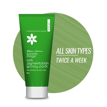 Aroma Magic Anti Pigmentation Glossy Pack  353 Oz 100g  Aromatherapy Skincare  Essential for Pigmentation and Dark Circles  All Skin type