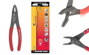 VAMPLIERS 7 Screw Extractor Slip Joint Pliers Premium CrV Steel Made in Japan Vertically Serrated Jaws to Grip and Remove any Damaged Stripped Screws  Fasteners Ideal for Auto Mechanics