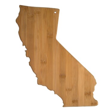 Totally Bamboo California State Shaped Bamboo Serving  Cutting Board