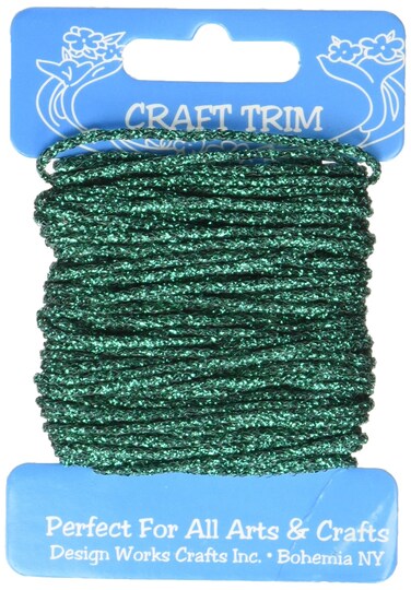 Design Works Crafts Glitter Green Yarn Card