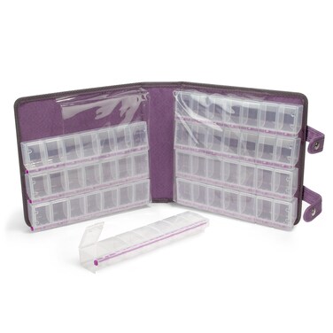 CRAFT MATES Bead Organizer and Plastic Storage Containers for Crafts Buttons Pins and More 56 Locking Compartments Clear Lids