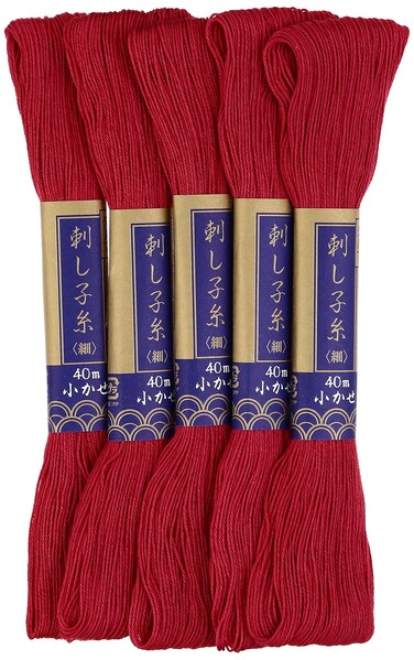 Sashiko thread 40m col7 5x1 by Yokota