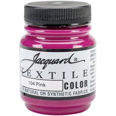 Jacquard Fabric Paint for Clothes  225 Oz Textile Color Pink Leaves Fabric Soft  Permanent and Colorfast  Professional Quality Paints Made in USA  Holds up Exceptionally Well to Washing