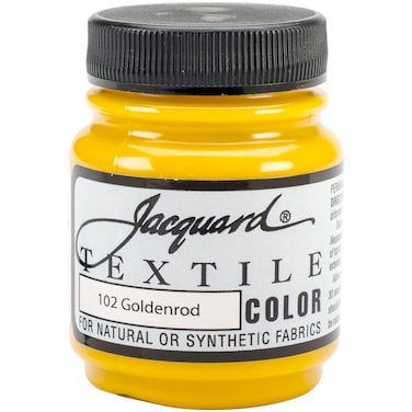 Jacquard Fabric Paint for Clothes  225 Oz Textile Color Goldenrod Leaves Fabric Soft  Permanent and Colorfast  Professional Quality Paints Made in USA  Holds up Exceptionally Well to Washing