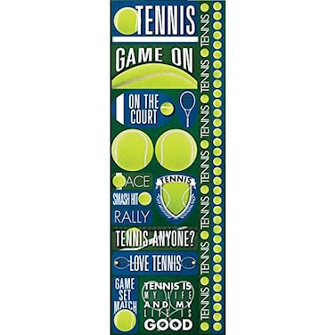 Reminisce Signature Series Cardstock Combo Stickers 425 by 12Inch Tennis