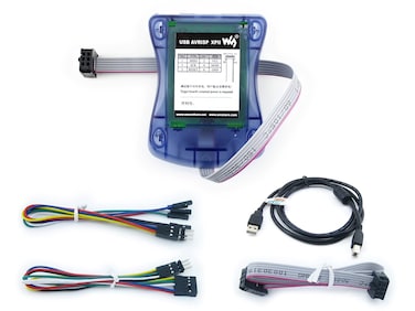 Waveshare ATMEL AVR Programmer USB AVRISP XPII Compatible Atmel at AVR ISP mk2 mkII inSystem Programmer Supports AVR Studio 4567