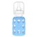 Lifefactory 4Oz Glass Baby Bottle with Protective Silicone Sleeve and Stage 1 Nipple Sky Blue