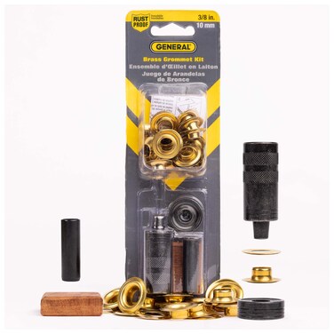 General Tools 71262 Grommet Kit with 24 Rustproof Solid Brass Grommets 38 Inch