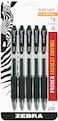 Zebra Pen Sarasa Retractable Gel Pen Medium Point 07mm Black Ink 5Pack