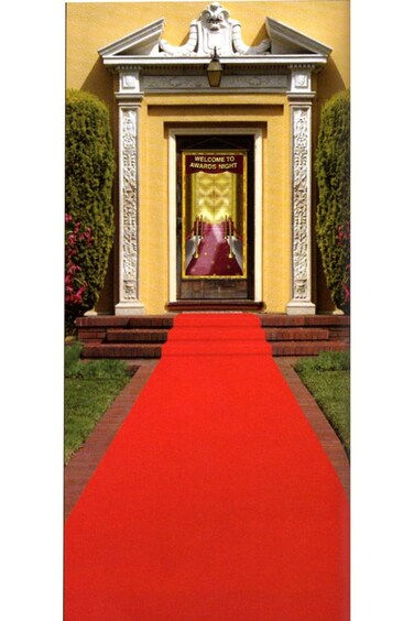 Beistle Red Carpet Aisle Runner  24 inch by 15 foot NonWoven Polyester Fabric Includes DoubleStick Tape 1Pack