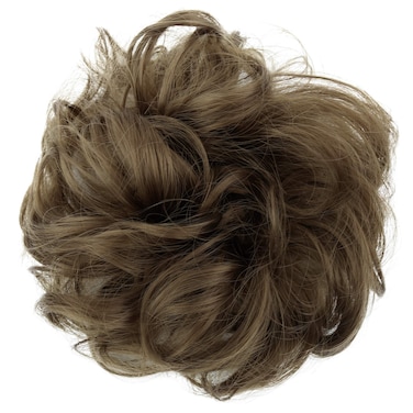 CAISHA by PRETTYSHOP Messy Scrunchie Bun Voluminous Wavy Hairpiece Heatresistant Synthetic Fibres Light Brown G8A