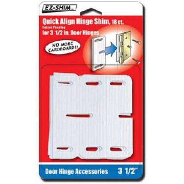 EZ Shim EZ HS350BP 35 Hinge Shim 18 count Pack of 1 White