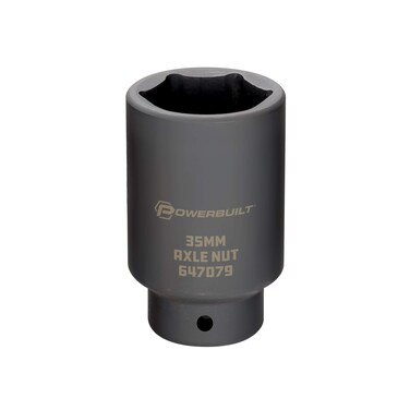 Powerbuilt 35mm Axle Nut Socket 12Inch Drive 6 Point Remove Front Wheel Drive Axles Shaft Nuts  647079