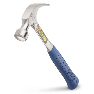 ESTWING Hammer  16 oz Curved Claw with Smooth Face  Shock Reduction Grip  E316CSilver