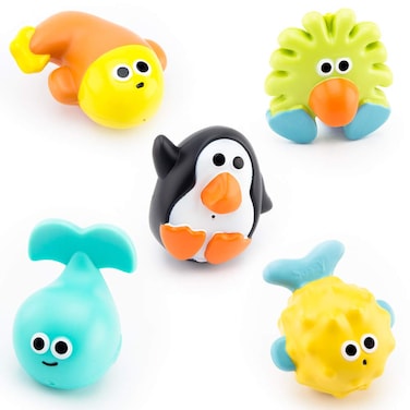 Sassy Bathtime Pals Squirt and Float Toys 9 Months Set of 5 Sea Characters