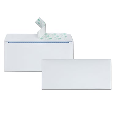 Quality Park 10 Security Tinted Envelopes RediStrip Windowless White 4125x95 500 per box 69122