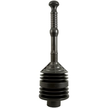 PlumbCraft 7505900 Heavy Duty Toilet Plunger  Bellows Style Can Clear Even Stubborn Blockage with Minimal Effort Black