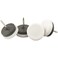 Nail On 118 Furniture Glides for Straight Wooden Furniture Legs 4 piece  White Round