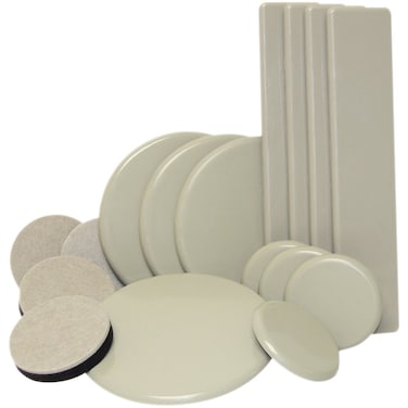 Super Sliders Assorted Reusable Furniture Sliders Beige 16 Pack