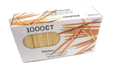 1000 Count 100 Natural Bamboo Toothpicks  Kitchen Essential