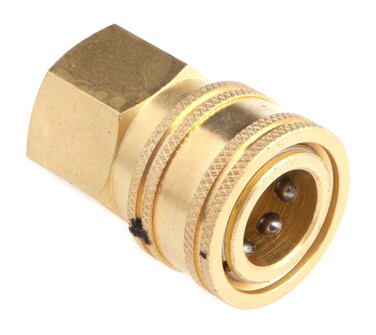 Forney 75129 Pressure Washer Accessories Quick Coupler Female Socket 38Inch Female NPT 4200 PSI Brass