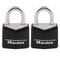 Master Lock 121T Padlock Covered Aluminum Lock 34 in W Black 1Pack 2Count