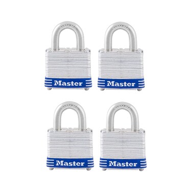 Master Lock 3008D Outdoor Padlock with Key Pack of 4 KeyedAlike Silver 112 Inch
