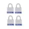 Master Lock 3008D Outdoor Padlock with Key Pack of 4 KeyedAlike Silver 112 Inch