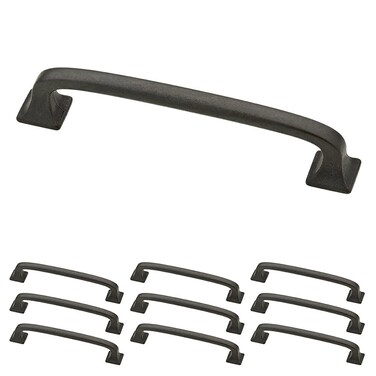 Franklin Brass Lombard 10Pack Cabinet Handles 4 Hole to Hole Soft Iron Kitchen Cabinet Pulls Drawer Handles Cabinet Hardware Dresser Drawer Pulls P29613KSIB