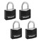 Master Lock Black Outdoor Key Lock Standard Weather Resistant Padlock with Cover Keyed Alike Padlocks for Lockers Fences Sheds or Other Equipment 4 Pack 131Q