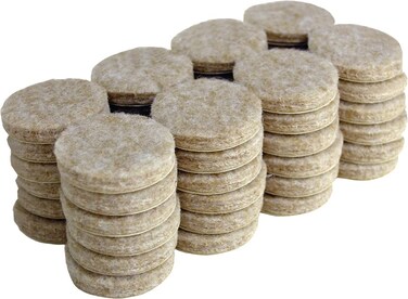 Shepherd Hardware 9972 1Inch Heavy Duty SelfAdhesive Felt Furniture Pads 48Count Beige