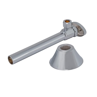 Eastman MultiTurn Angle Stop Valve with Extension 12 Inch Sweat x 38 Inch OD Compression Chrome Plated 04182LF