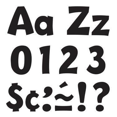 TREND enterprises Inc T79741 Black 4 Playful Combo Ready Letters