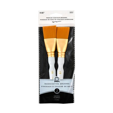 Plaid 50557E Flat Brush 2Piece Gold Taklon
