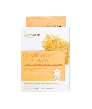 Karuna Skin  Clarifying Sheet Masks for Clear Skin Moisturizing  Hydrating Face Masks Skincare Sheet Mask with Honey Salicylic Acid  Burdock Root 1 Face Mask Sheets per Pack