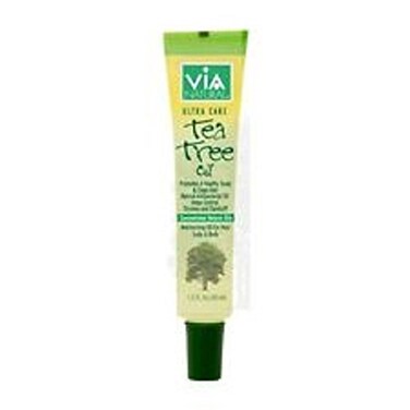 VIA Natural Ultra Care Tea Tree Oil Concentrated Natural Oil 15oz  Promotes A Healthy Scalp  Clean Hair Natural Antibacterial Oil Helps Control Dryness and Dandruff