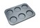 Fox Run NonStick Baking Pan 6 Cup Large Muffin Top Metallic