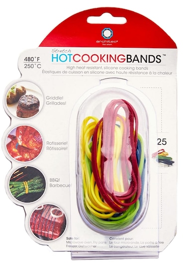 Architec Stretch Cooking Trussing Bands MedicalGrade Silicone Set of 25