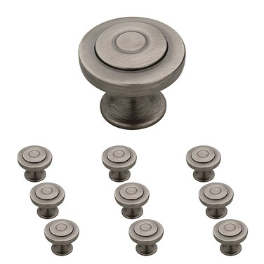 Franklin Brass Geary 10Pack Cabinet Knobs Heirloom Silver Drawer Knobs Kitchen Cabinet Knobs for Dresser Drawers Pulls and Knobs 114 Closet Door Knobs P29526K904B