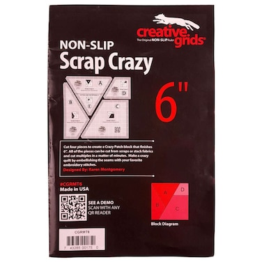 Creative Grids Scrap Crazy 6 Templates Quilt Ruler 4pc Set  CGRMT6