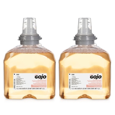 GOJO TFX Premium Foam Antibacterial Handwash Fresh Fruit Scent 1200 mL Foam Hand Soap Refills TFX TouchFree Dispenser Pack of 2  536202