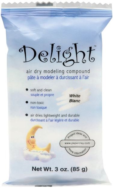 Creative Paperclay Delight Air Dry for Modeling Compound 3Ounce White