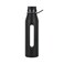 Takeya Glass Water Bottle with Silicone Sleeve and Twist Cap 22 Ounce Black