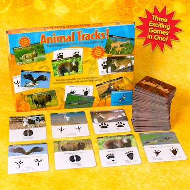The Young Scientists Club Animal Tracks Game AtHome STEM Kits For Kids Age 5 and Up Animal Games for Young Scientists Kids Party Games and Activities  Yellow