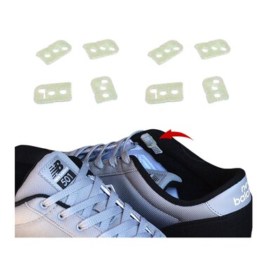 No Tie Shoelace Locks  Lace Anchors 20  Never Tie Your Shoes AgainCompletes 2 Pairs of Shoes